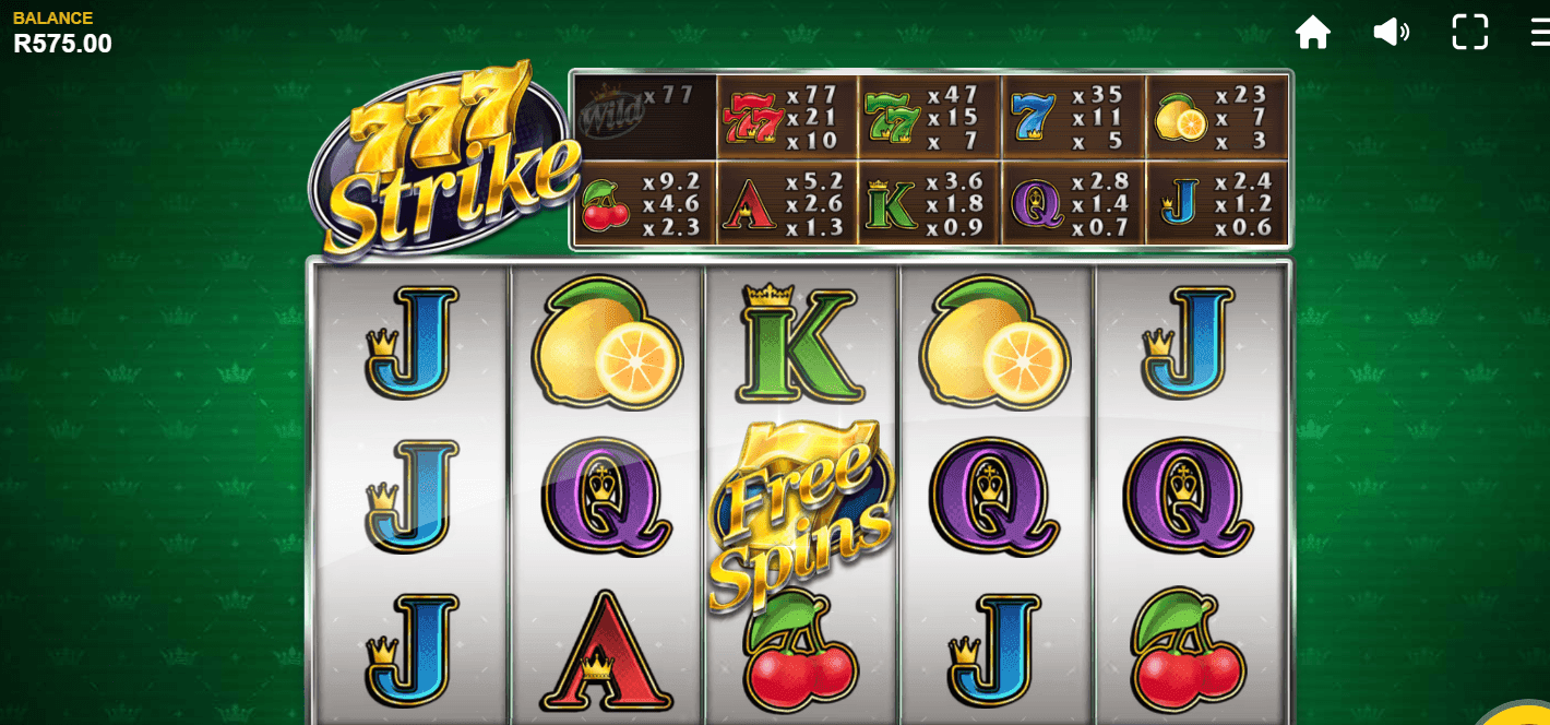 777 Strike slot demo 