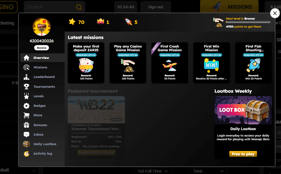 All that is left is to start betting and having fun