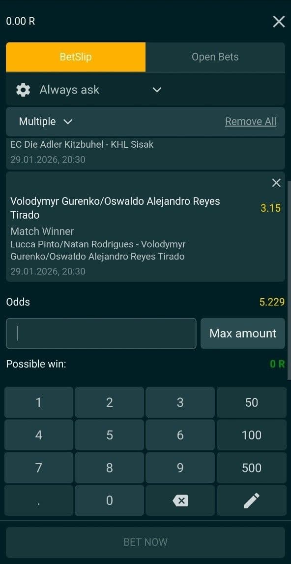 All that is left is to start betting!