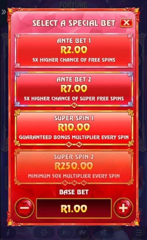 Ante Bets & Super Spins 