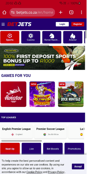 BetJets Mobile App Registration