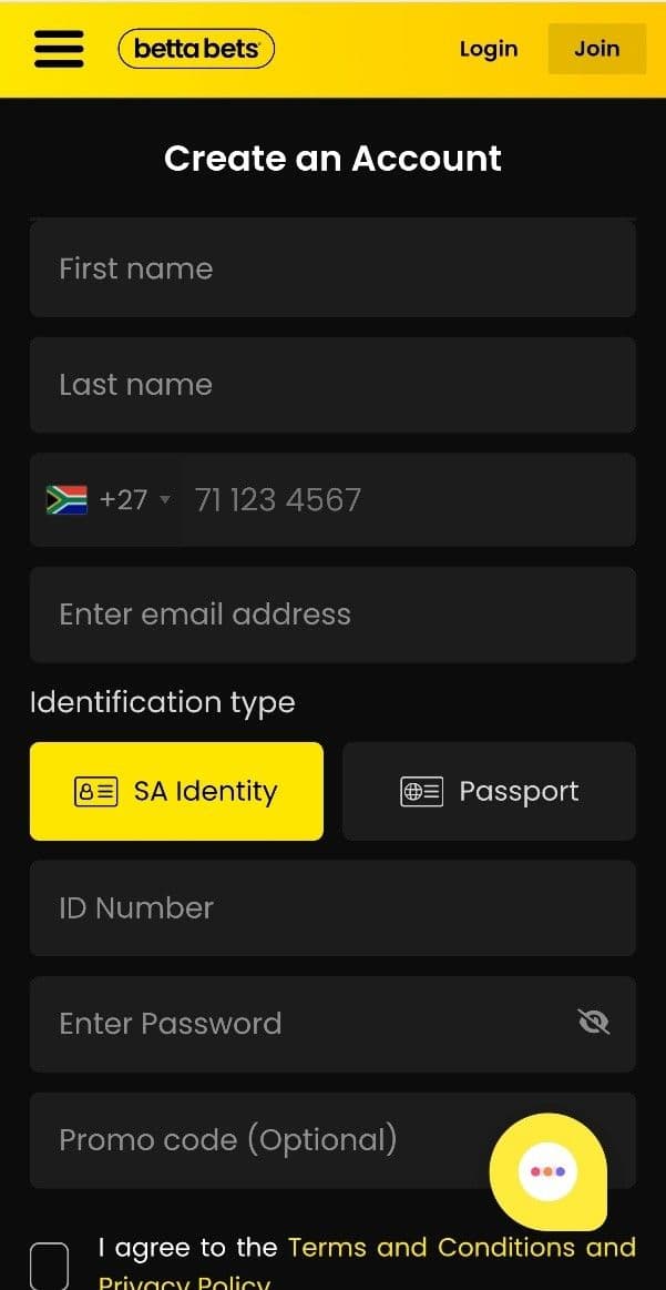 Bettabets Registration Guide