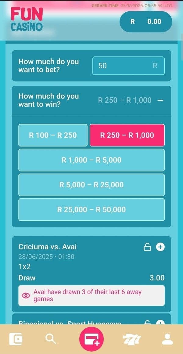 Betting Markets at Fun Casino 