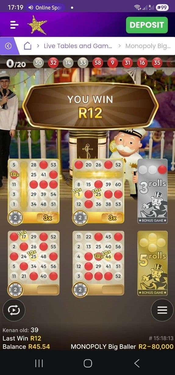 Betting Options & Interface 