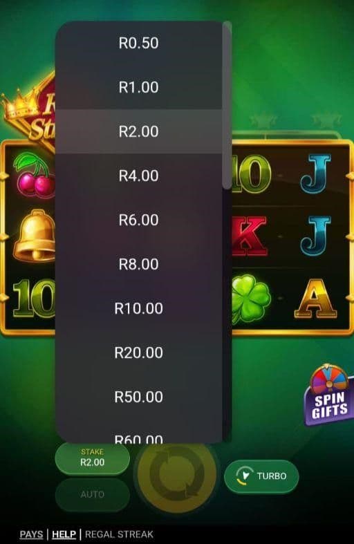 Betting Range regal streak