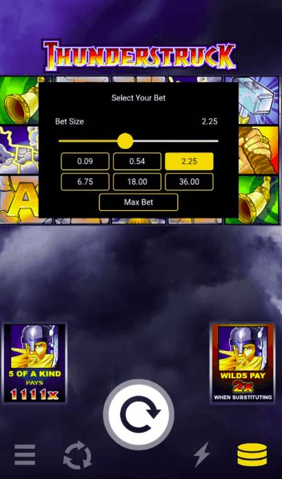 Betting Range thunderstruck