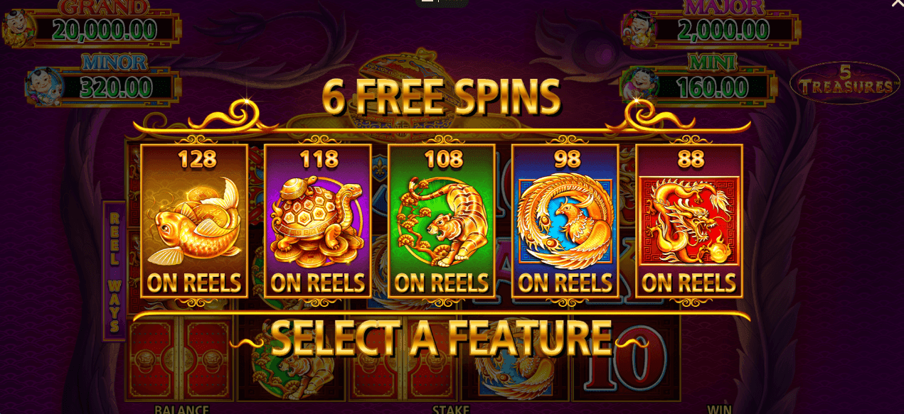 Bonus Features 5 treasures