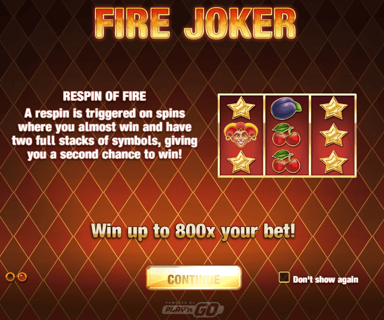 Bonuses and Key Features fire joker slot