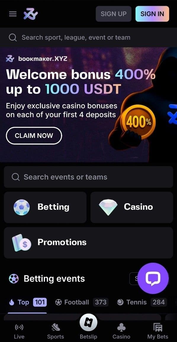 Bookmaker.XYZ Registration Guide