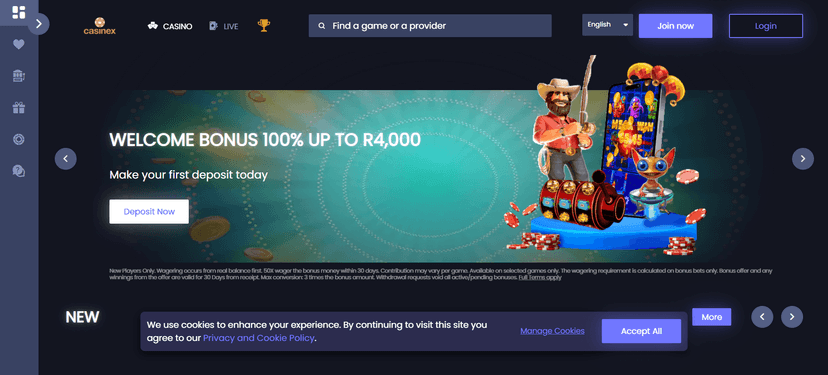 Casinex Deposits 