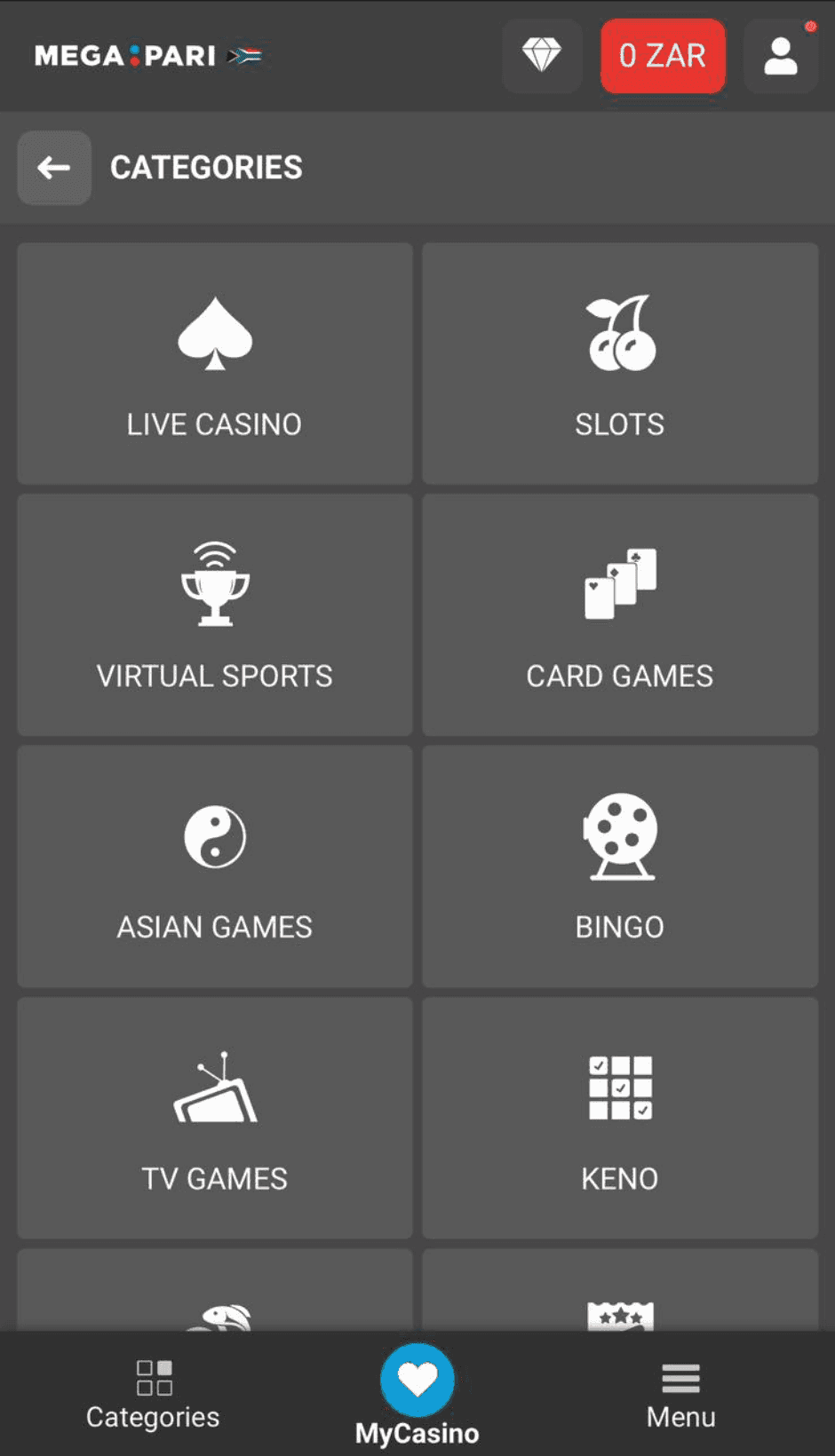 Casino Game Selection in South Africa 