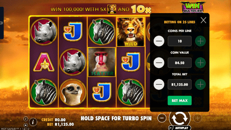 Check the rules & paytable