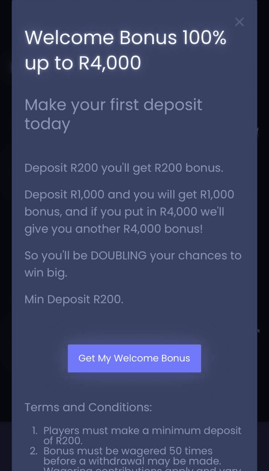 Claim Bonus at Casinex