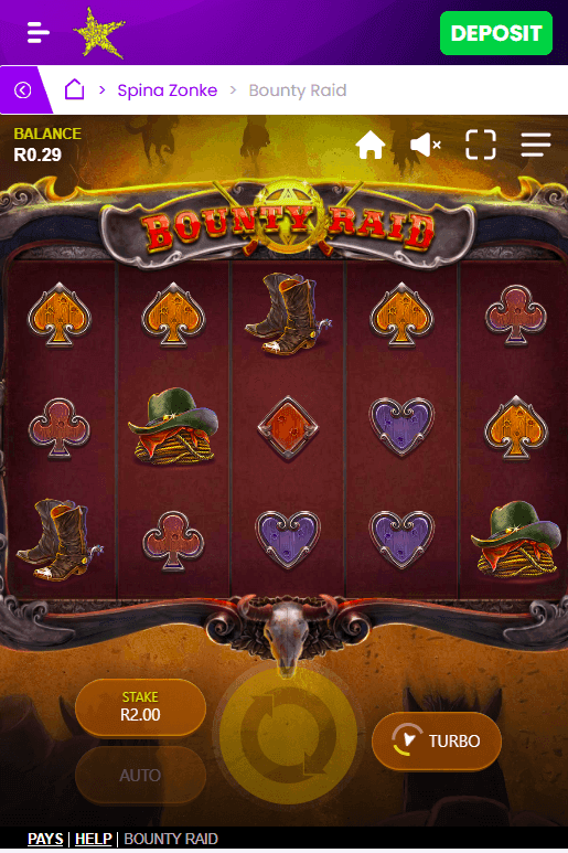 Click on the Bounty Raid slot to launch it