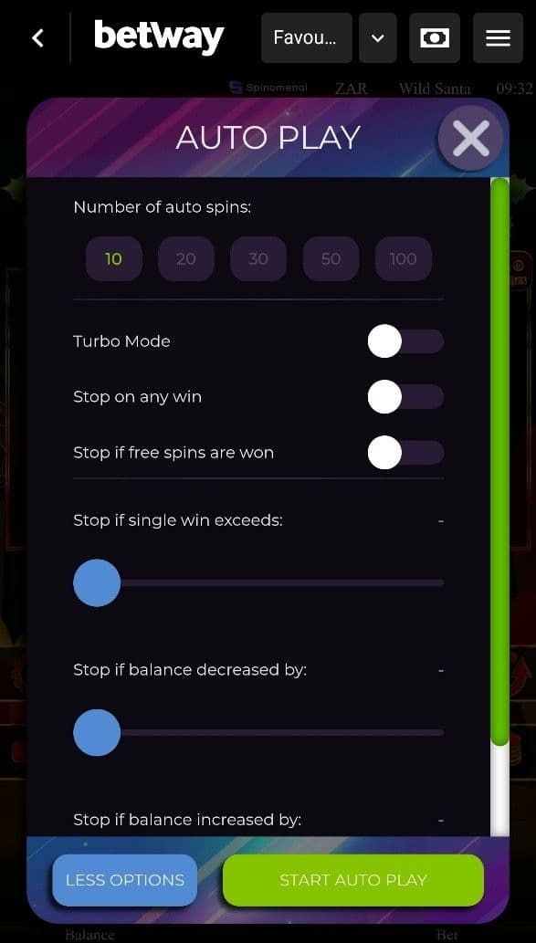 Click on the coins to set your bet