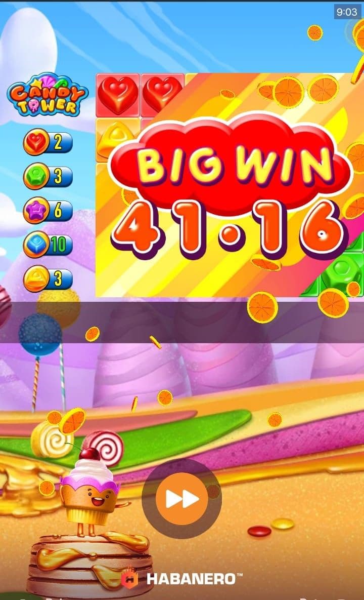 Click the spin button to spin the reels 