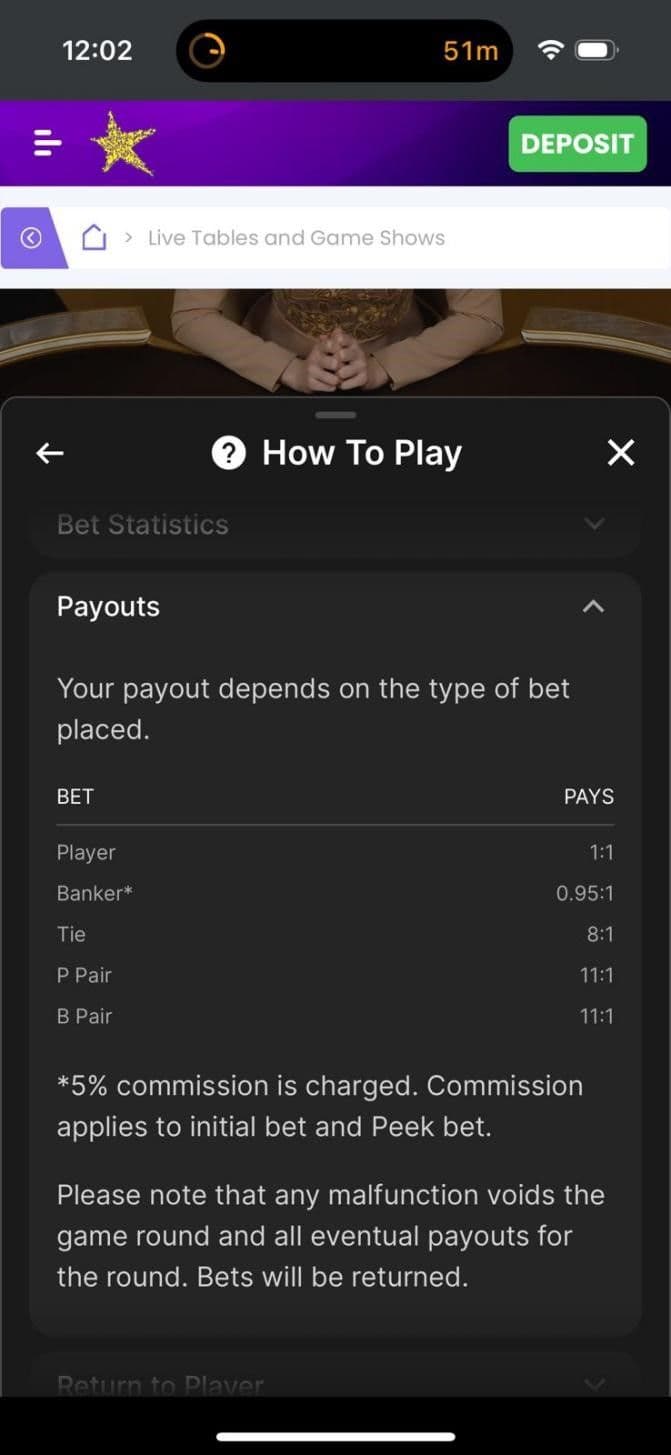 Compare the paytable to your winning hands 