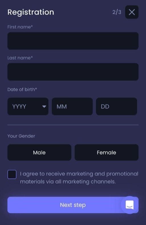 Complete the 3-page registration form