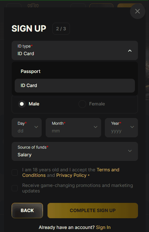 Complete your Pantherbet FICA verification 