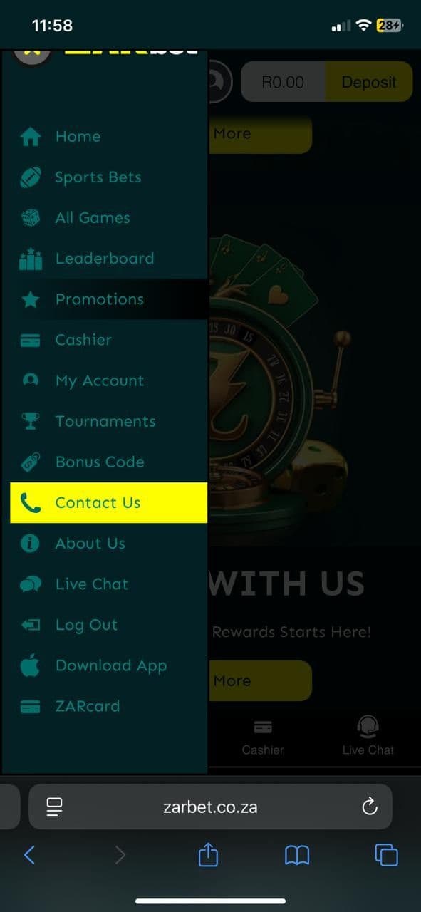 Contact ZARbet Customer Support