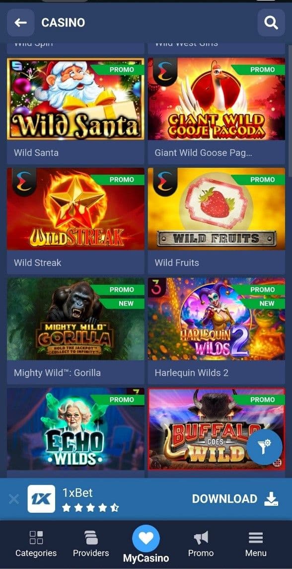 Demo Version and Free Play wild santa