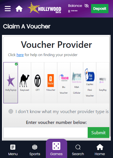 Deposit your funds in ZAR