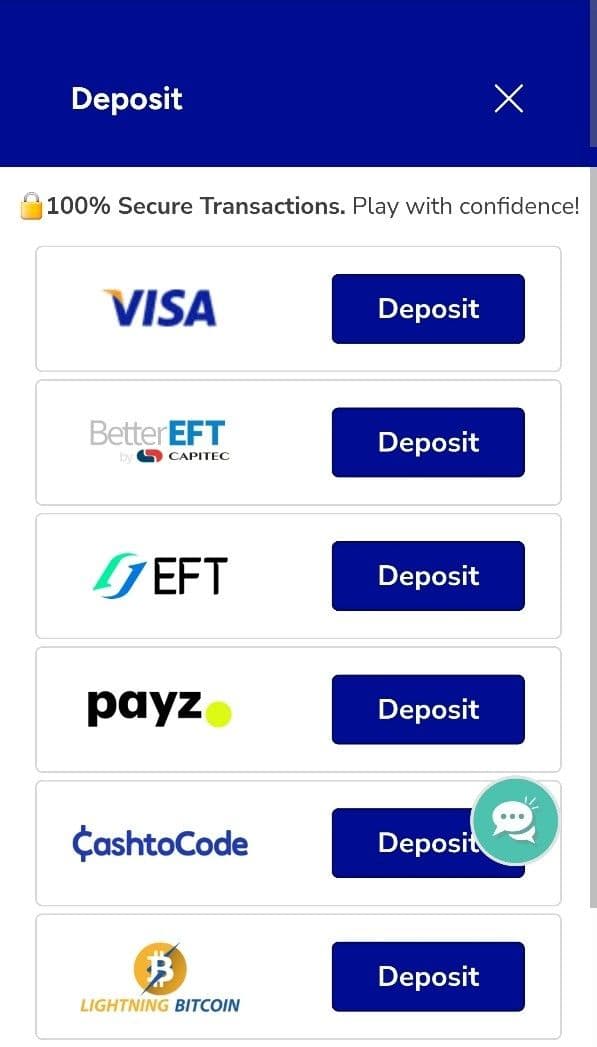 Deposit Guide at Thunderbolt Casino