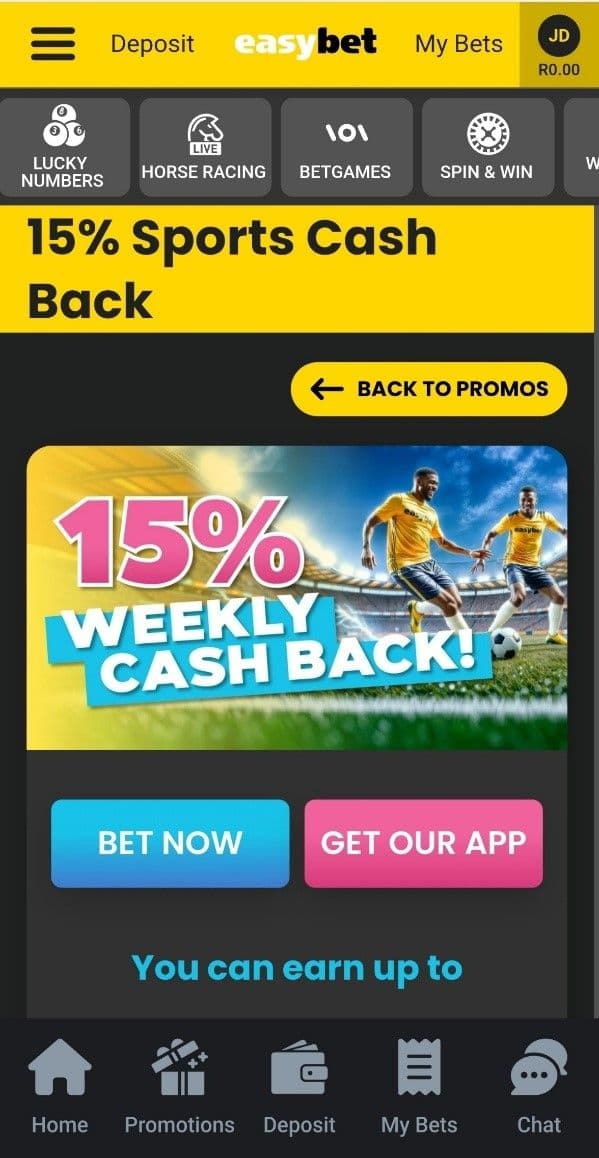 Easybet Cashback Offer 