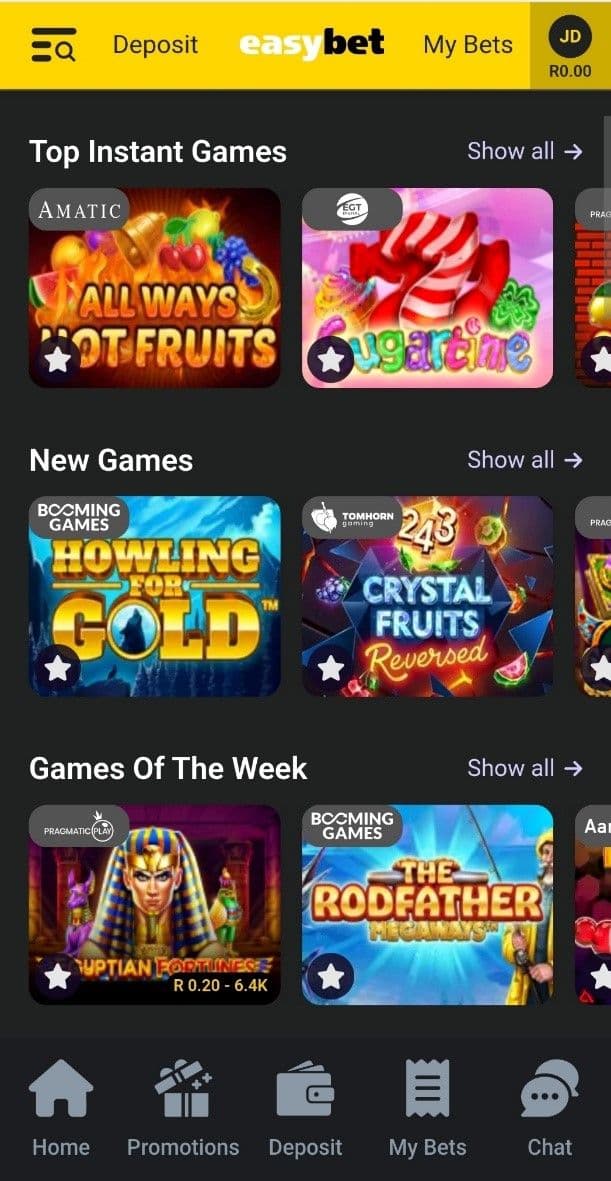 Easybet Casino Game Selection 