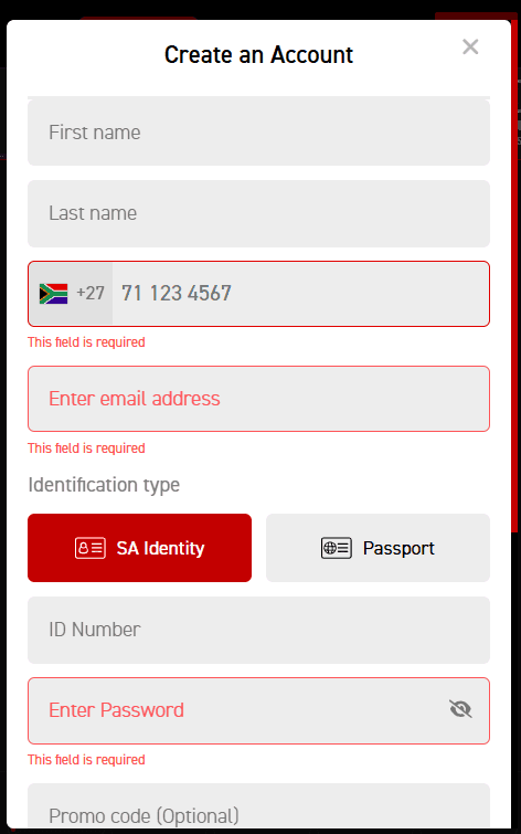 Enter the information that's requested