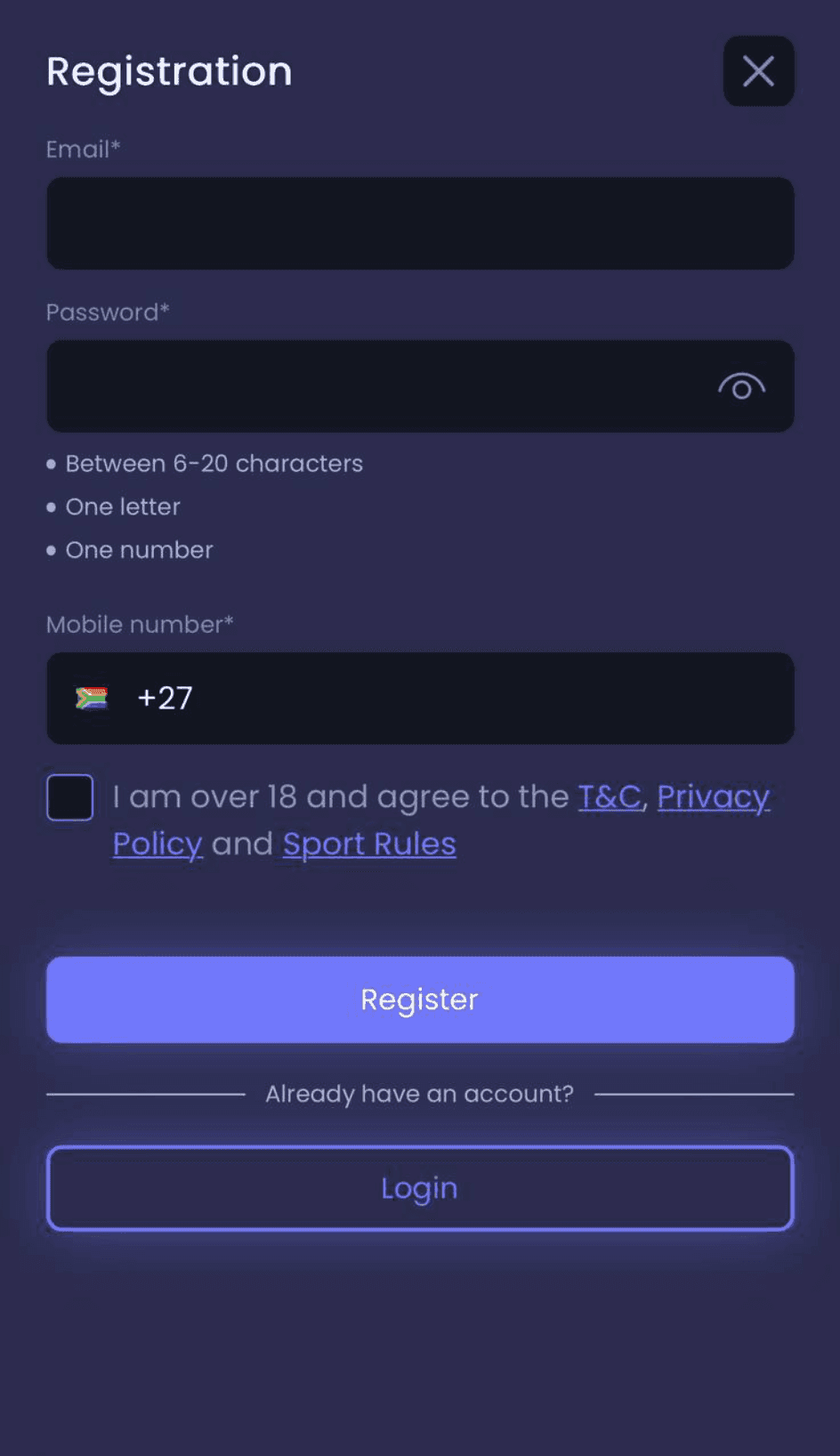 Enter your details lekkerbets