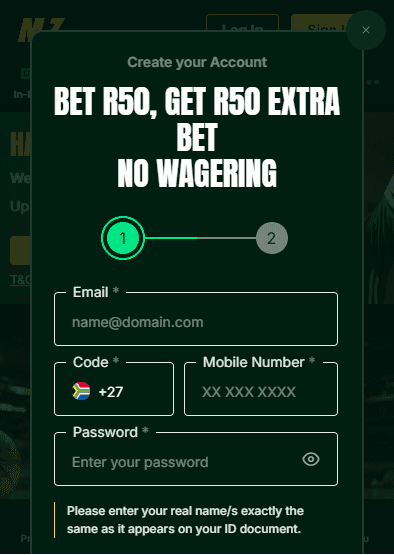 Enter your personal details! 