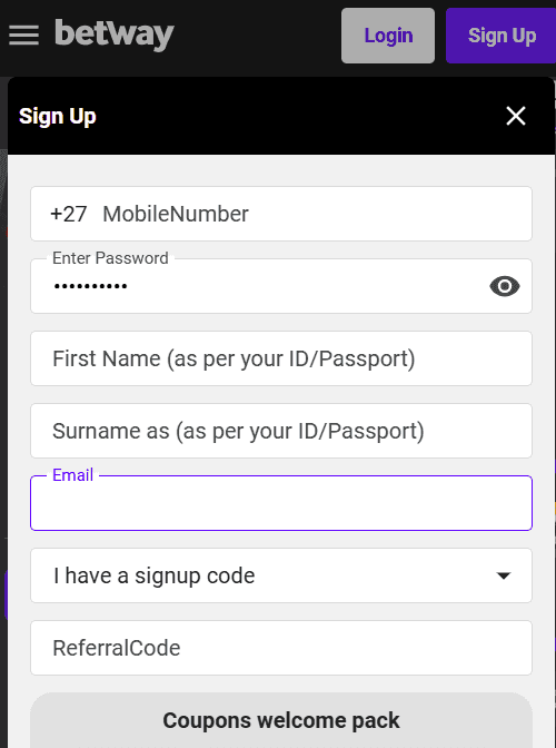 Fill in the requested info.