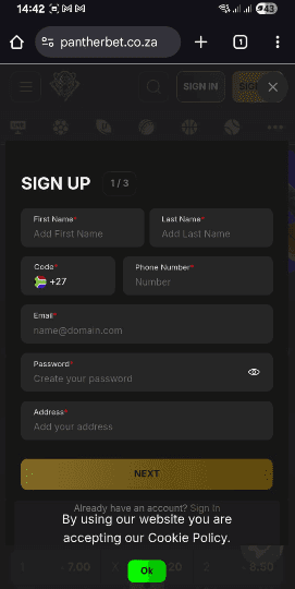 Fill in the required information.