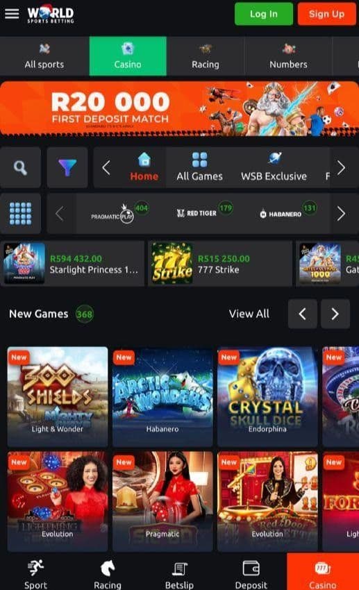 Find a reputable casino like World Sports Betting 