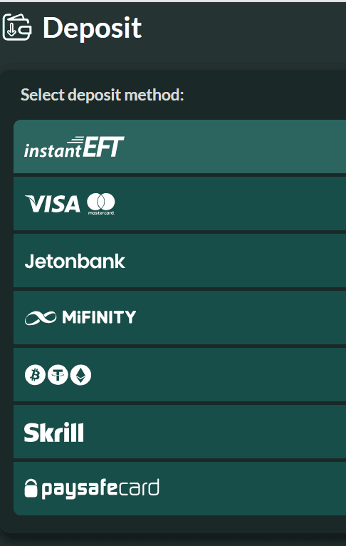 From the drop-down box