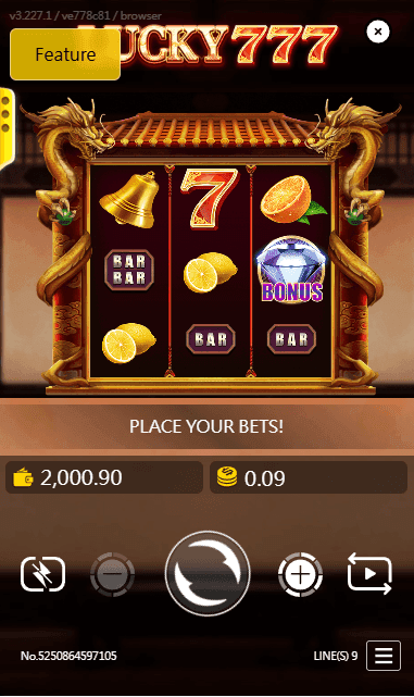 Game Symbols and Payouts LUCKY 777