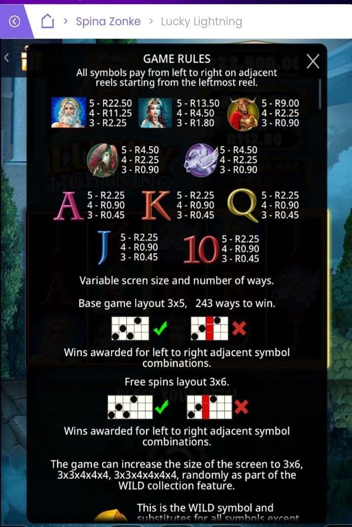 Game Symbols and Payouts lucky lightning.jpg