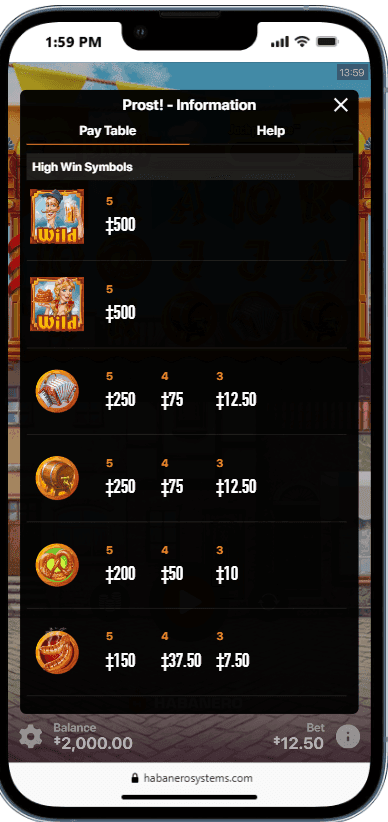 Game Symbols and Payouts prot slot.png