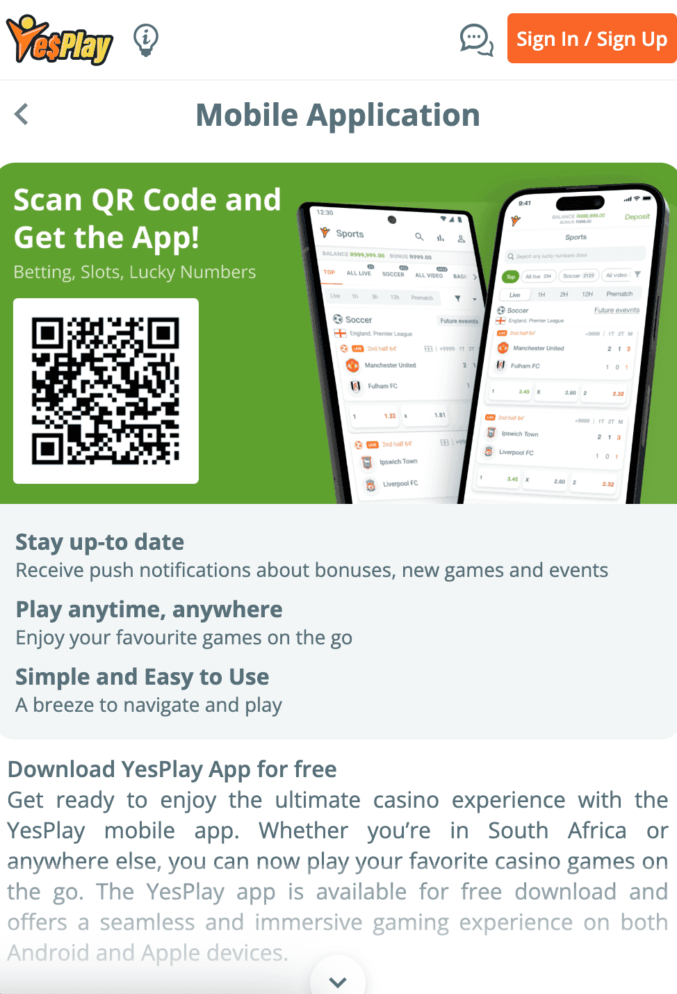 Go to YesPlay’s site.