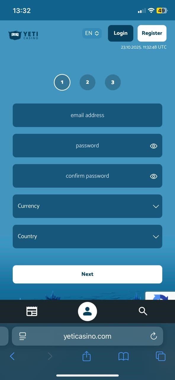 Go to the Yeticasino.com 