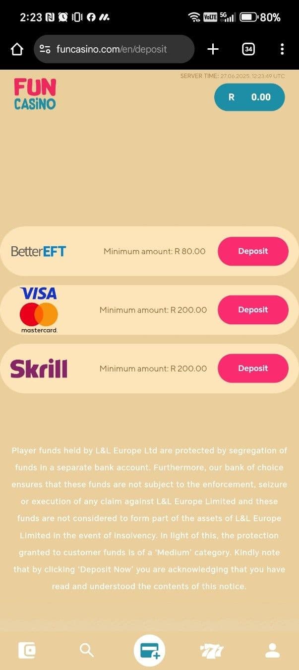 Go to the cashier section