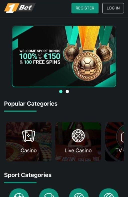 Go to the official 1Bet South Africa website 