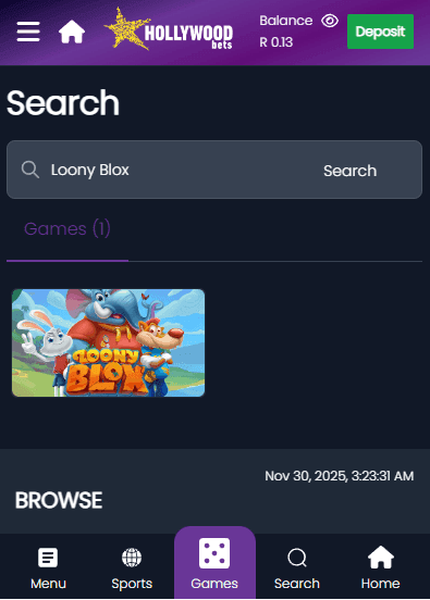 Go to the slots section and type Loony Blox 