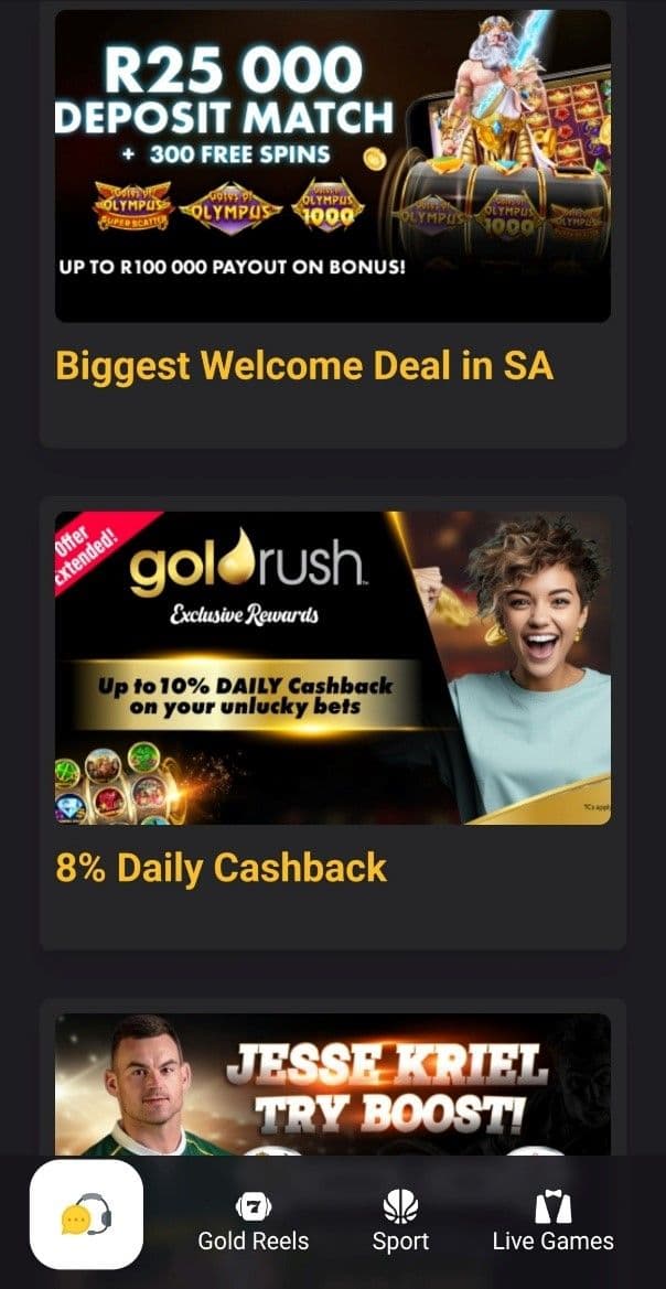 Goldrush Registration Bonus