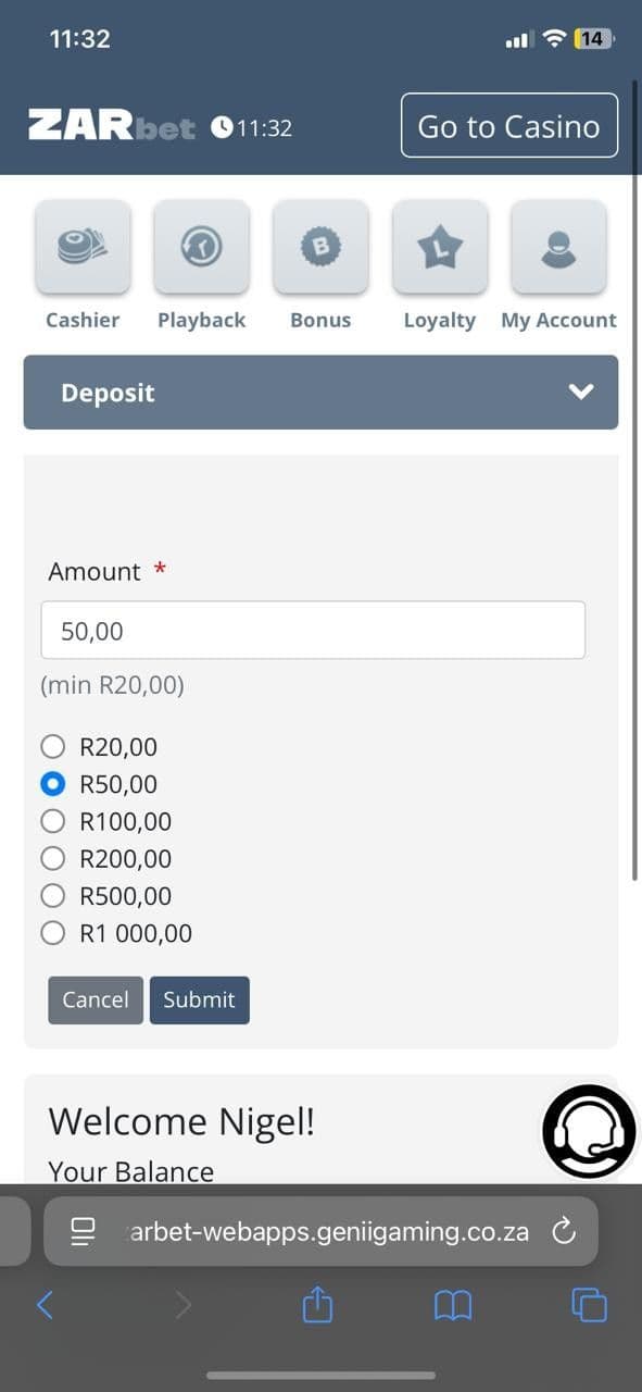 ZARbet Deposit Guide