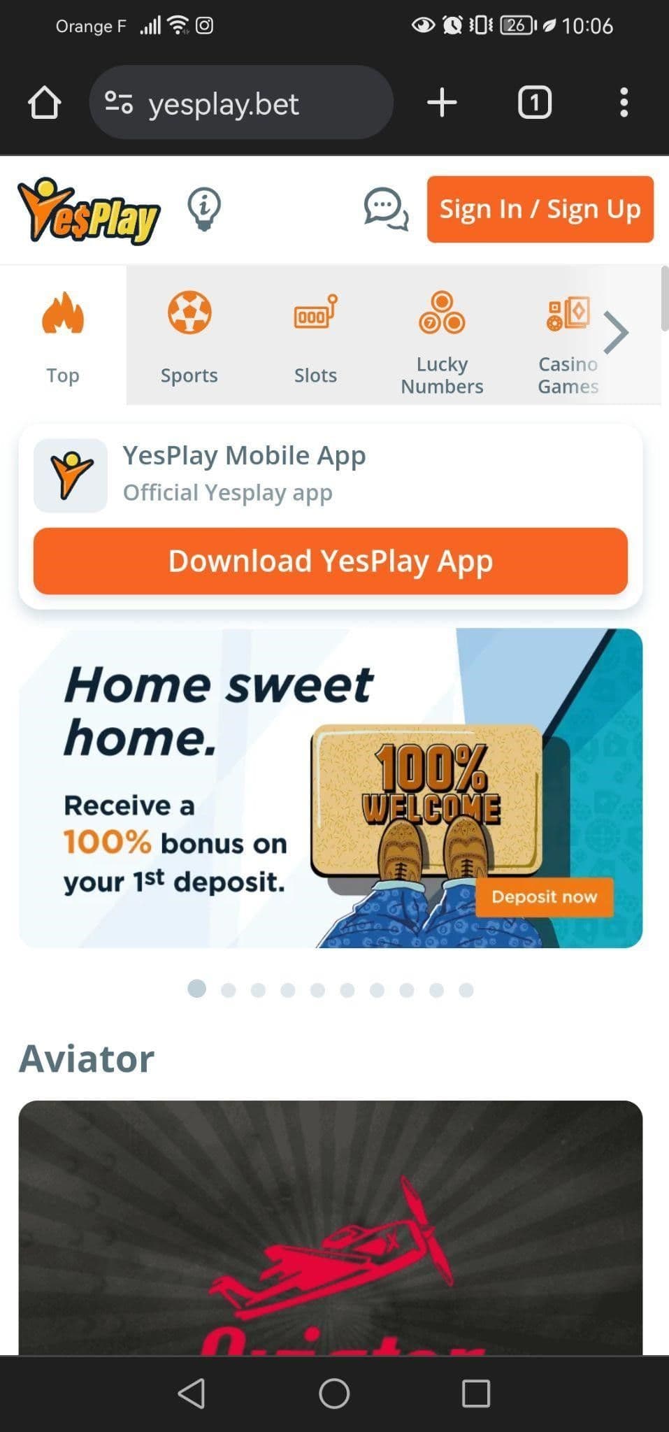 Guide to YesPlay Registration step 1