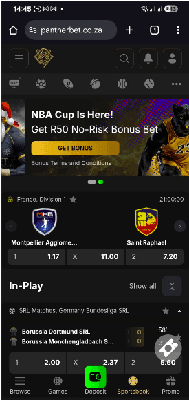 Head over to Pantherbet and click on sign up