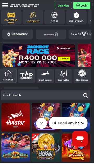 Head over to the South African casino