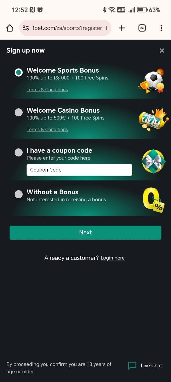 1Bet Deposit Guide